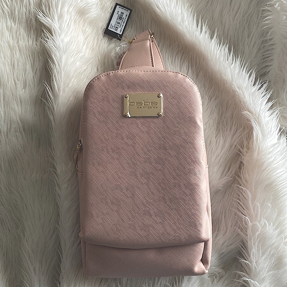 NWT Bebe pink one shoulder sling mini backpack